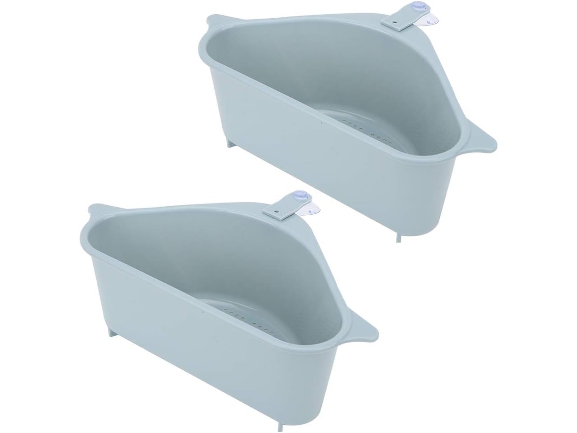 Conjunto De 2 Coadores Óleo Seda, Coador Seda Para Pia, Escorredor Canto Triangular Coletor Alimentos. -aquaforge