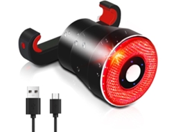 Lanterna Recarregável USB BRILVIBERA com Luz de Freio e Alta Intensidade