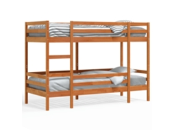 Bunk Bed, Bunk Beds Vidaxl Marrom Madeira De Pinho (90 X 200 Cm)