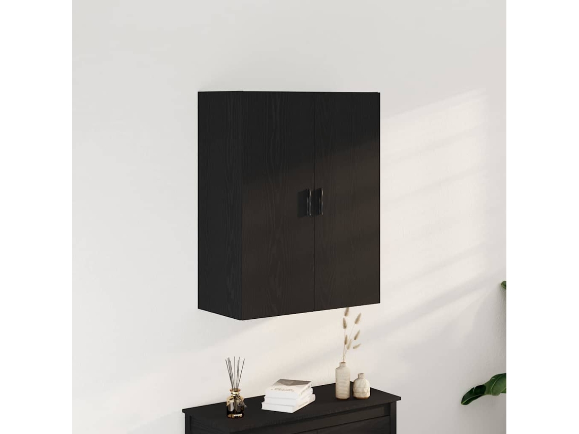 Vidaxl Estante De Parede Carvalho Preto 69,5 X 34 X 180 Cm