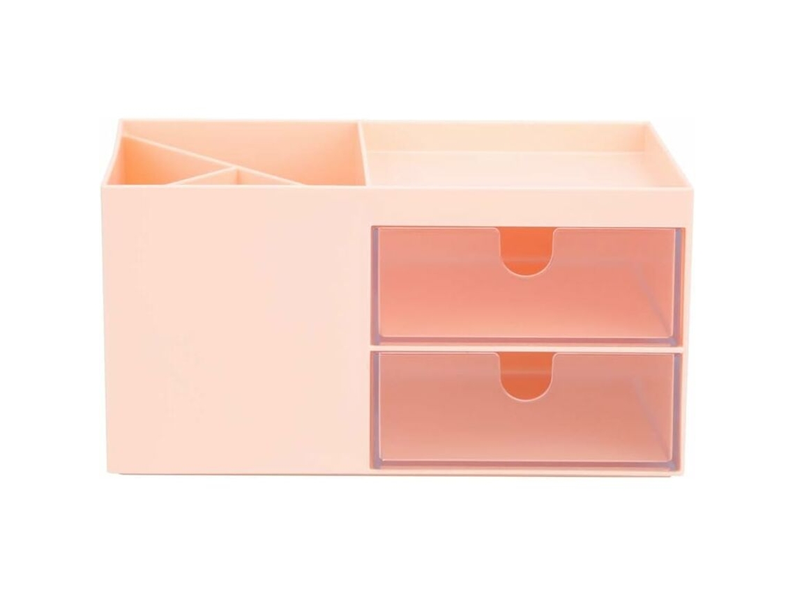 Organizador de Maquiagem para Mesa, Caixa de Joias, Material de Escritório, Armazenamento BRILVIBERA (rosa)