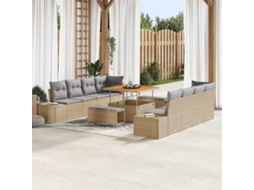 Vidaxl Conjunto De Sofá De Jardim Com Almofada Bege 100 X 100 X 71 Cm