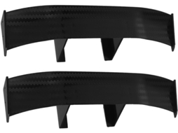 Conjunto De 2 Mini Aerofólios Traseiros Universais Pretos, Sem Necessidade De Furação, Estilo Esportivo.