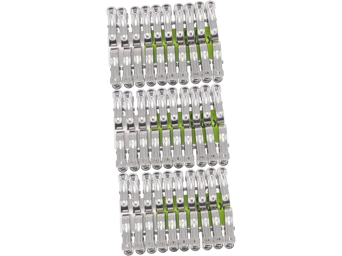 Prendedores de roupa Popetpop em aço inoxidável à prova de vento, 5,5 cm, resistentes, para edredons e roupas íntimas, 60 unidades.
