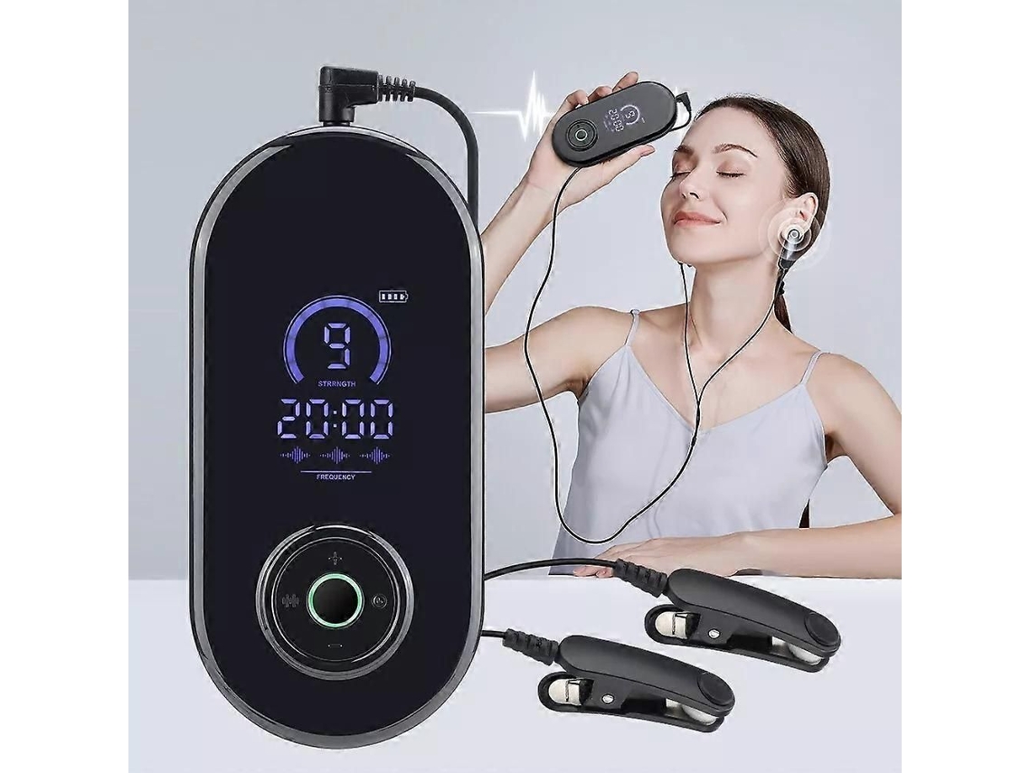 Aparelho para Auxiliar o Sono, Dispositivo de Estimulação do Nervo Vago com Clipes Auriculares, Auxiliar para Dormir TAISHENGDA
