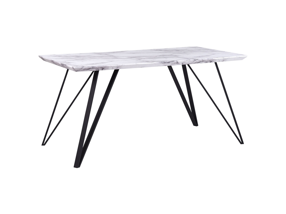 Mesa de jantar BELIANI Molden de MDF Branco 80x150x75