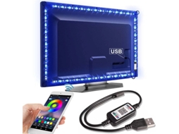 Conjunto De Luzes Led 4m-no-elfeland Com Retroiluminação De Tv A Cores De 5v 5050rgb Com Faixa De Luz De Atmosfera Inteligente Usb Bluetooth