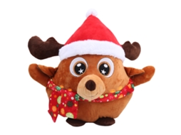 Laxiscreed Boneco De Natal Em Peluche Com Luz, Sons E Decoração, 20cm Para Árvore De Natal