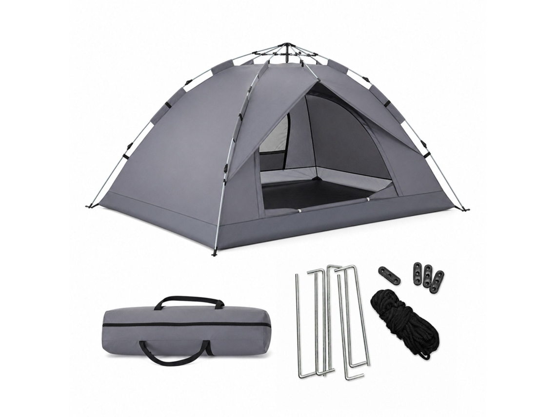 Tenda De Camping Pop Up Para 3-4 Pessoas Com Proteção Uv E Mosquiteiros