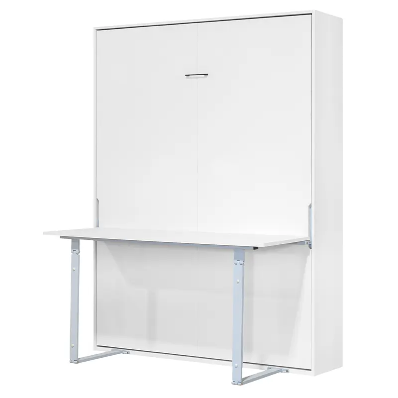 Cama Dobrável Vertical com Escrivaninha 90x190 Branca VENPRODIN