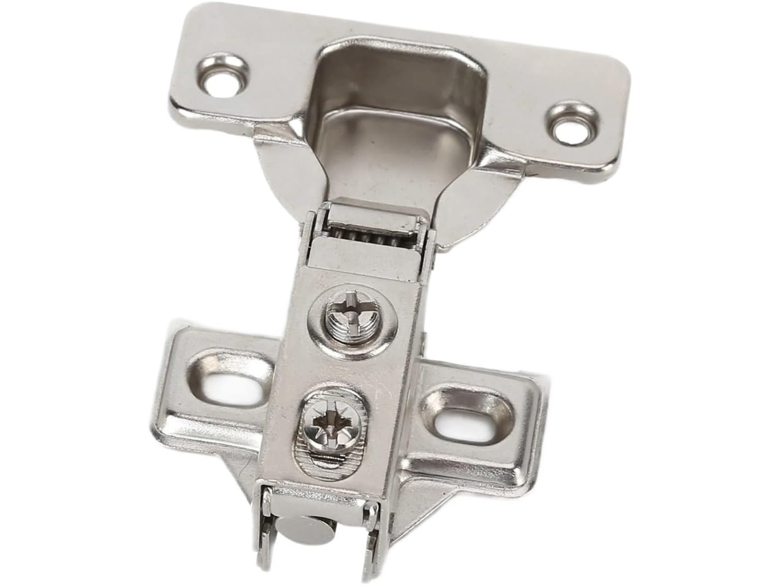Dobradiças Giratórias Ocultas Para Portas De Armários 35mm Com Braço Curto E Sobreposição Total, Hidráulicas