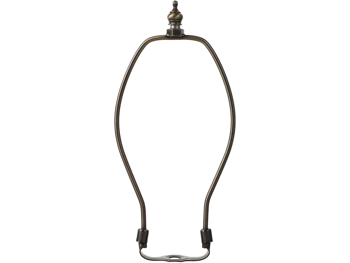Suporte de Lâmpada em Forma de Chifre de Ferro, 20 Cm, Estrutura Robusta em Metal Bronze Antigo para Iluminação Interna. SFUSHOS