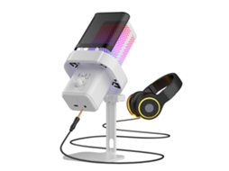 Microfone USB RGB para jogos para PC e PS5