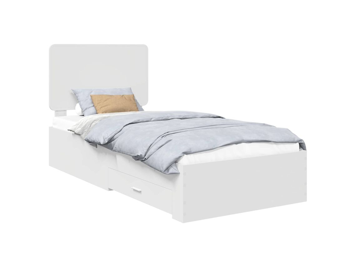 Estrutura da Cama Branca em Madeira Processada MAISON EXCLUSIVE 90x190 cm