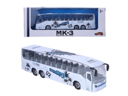 Ats brinquedo de Ônibus Simulado 1:50 Modelo de Ligação com Luz e Música para Crianças Branco