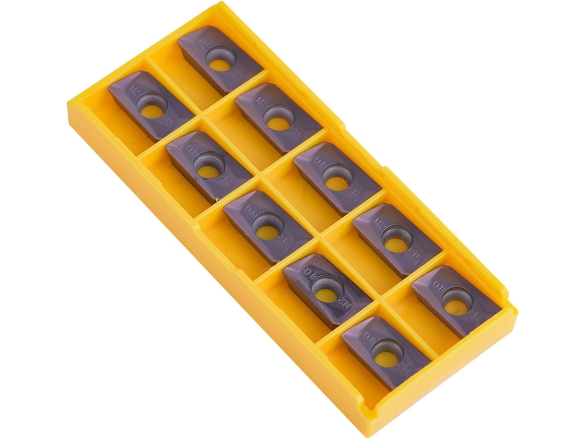 Kit De 10 Peças De Insertos De Metal Duro Para Torno Cnc, Com Estojo, Modelo: 3 Ou 8 16er Ag60, Material: Metal Duro,