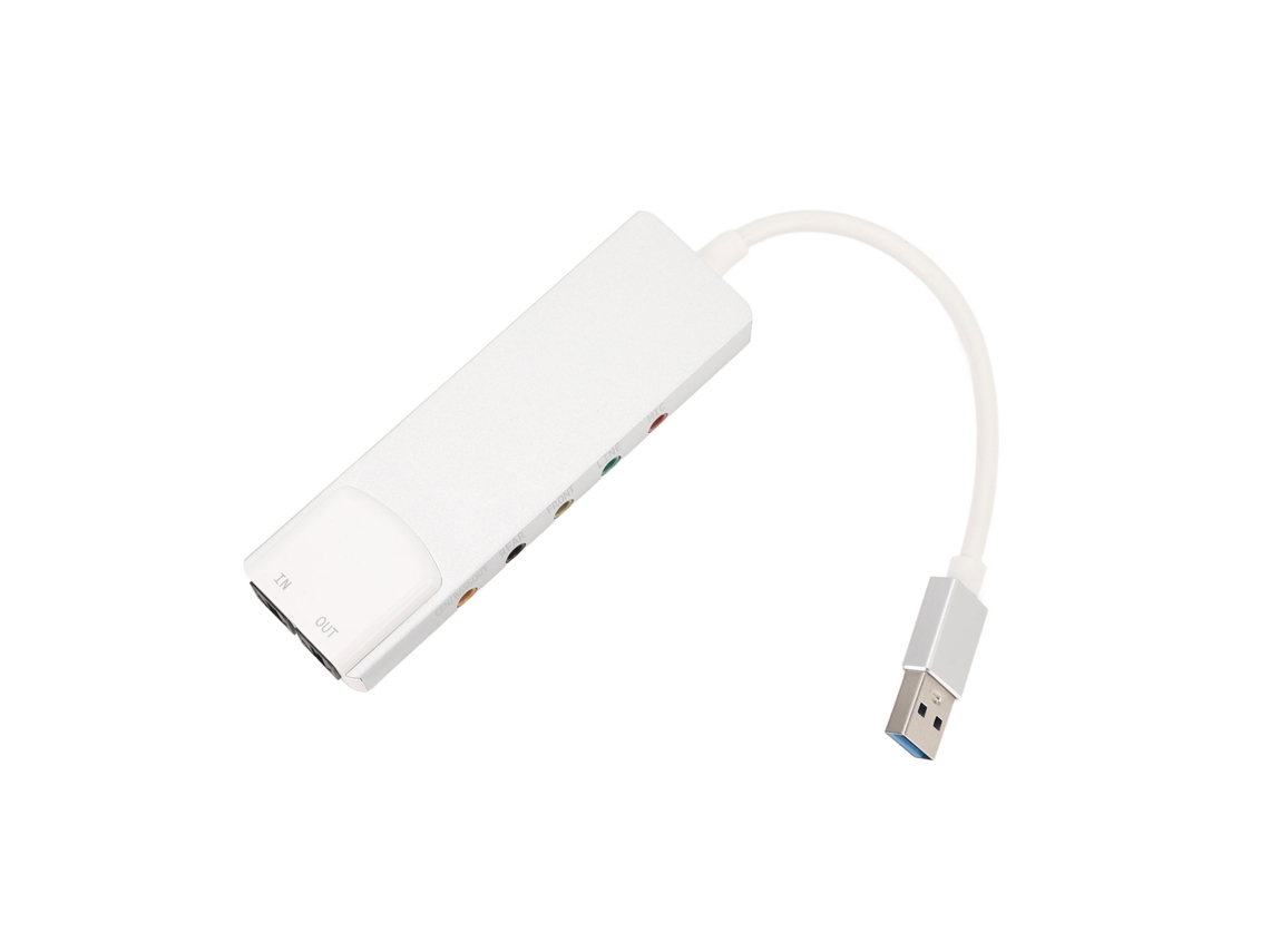 Placa De Som Usb 7.1 5.1 Canais Adaptador De Som Usb 2.0 Externo Para Pc Notebook Plug And Play