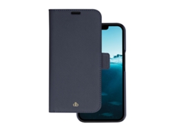Capa Fólio para iPhone 14 DBRAMANTE1928 Pele Azul