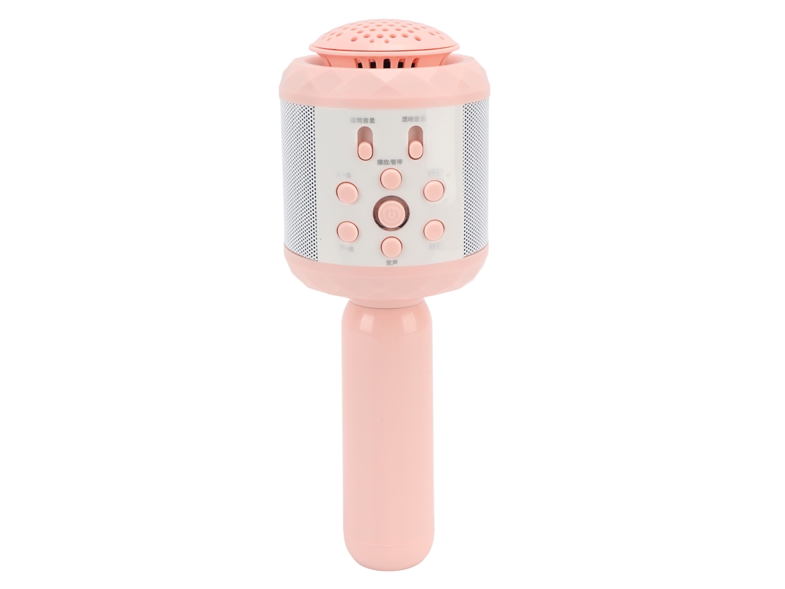 Ats micrófono Inalámbrico Bluetooth Profesional para Niños Cute de Mano Rosa