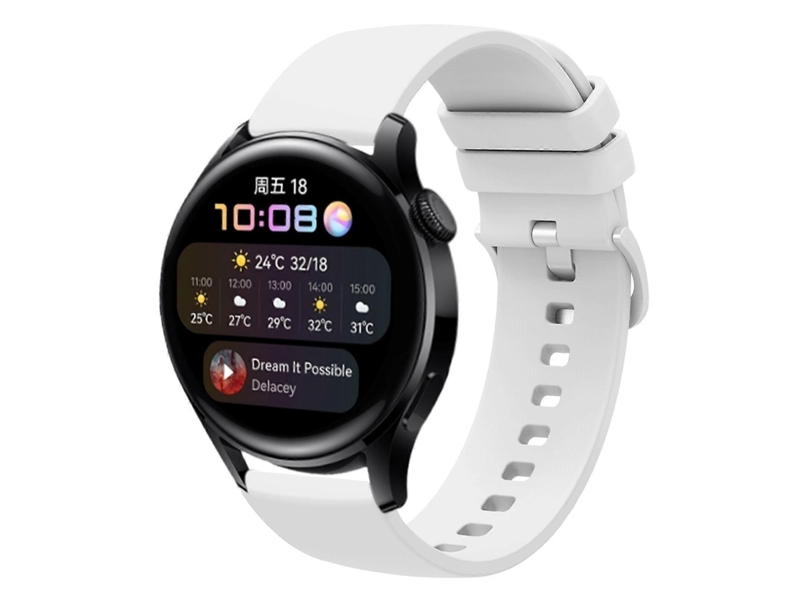 Pulseira De Silicone Macio De Cor Sólida Para Huawei Watch 3 22mm