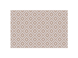 Tapete Exterior Outsunny Reversível 274x182cm, 310g/m² Pp Alta Densidade, Dois Padrões, Branco Bege