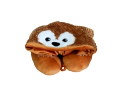 Travesseiro De Pescoço Com Capuz De Pelúcia Fofo Para Viagens Aéreas E Direção. Travesseiro De Pescoço Slowmoose