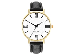 Reloj De Pareja De Cuero Pu Casual Con Correa De Cuero Negro Para Mujer Y Hombre