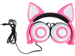 Fones De Ouvido Sem Fio Osaladi Com Orelhas Gato Para Crianças, Com Faixa De Cabeça Ajustável E Material Pvc