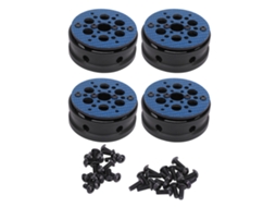 4 Pneus De Carro Rc 1.9 Polegada Aro De Fibra De Carbono Leve Para Veículo Controle Remoto 1/10 Azul