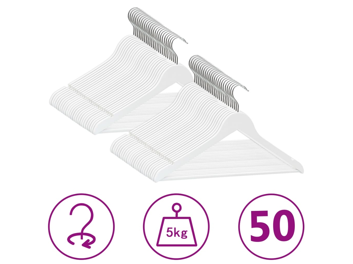 Hanger, Hangers Vidaxl Branco Madeira