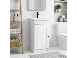 Vidaxl Gabinete De Banheiro Com Pia Branco 42 X 40 X 84,5 Cm