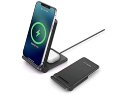 Estação de Carregamento Indução Rápida Sem para iPhone 11/12 Pro/12 YIZHOOD Preto