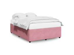 Bed Frame, Bed Frames Vidaxl Cor-de-rosa Veludo (160 X 200 Cm)