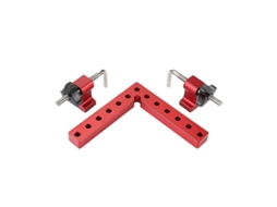Conjunto De 3 Ferramentas De Ângulo Retângulo De 120mm Para Carpintaria, Pinças De Fixação Em L, Auxiliares De Alumínio Vermelho Vermelho