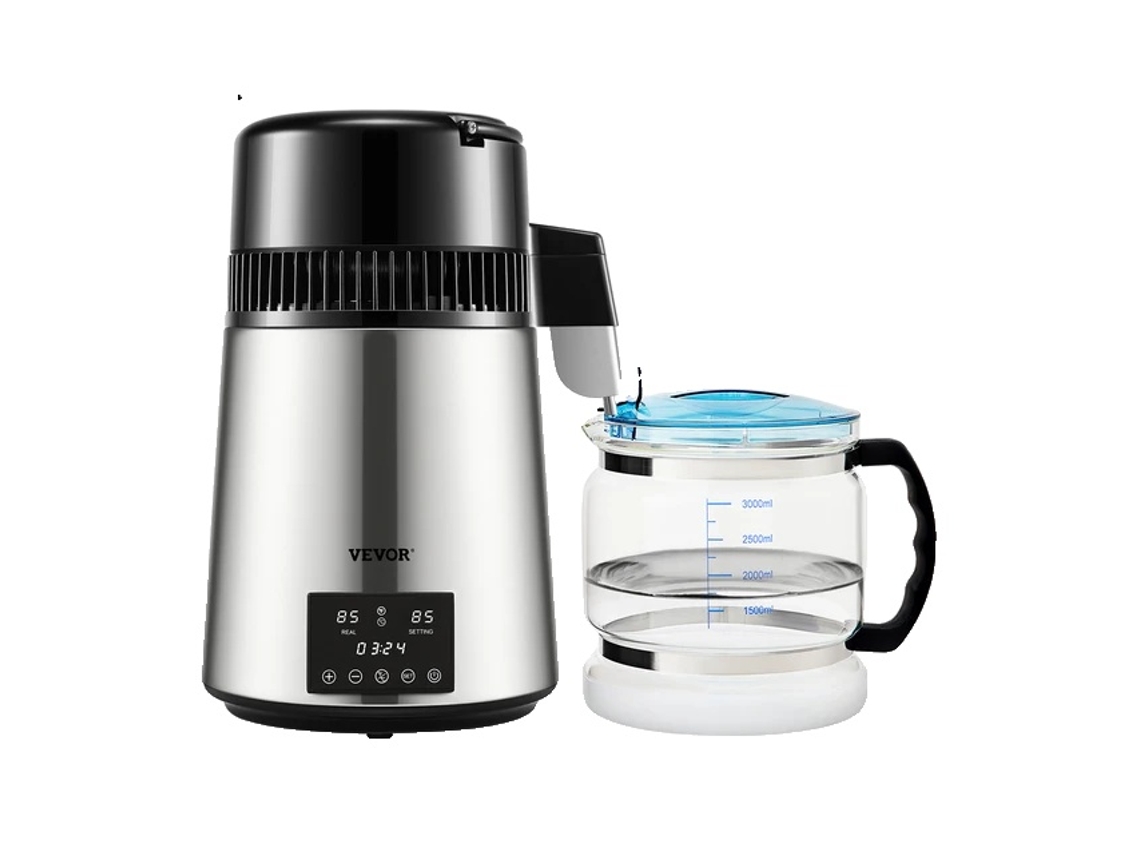 Destilador De Água, Capacidade 4l, Display Duplo De Temperatura, Prata Oem
