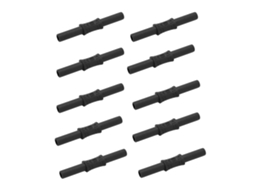 10pcs Conector Banana Macho Para Macho Isolado 4mm Extensor Preto