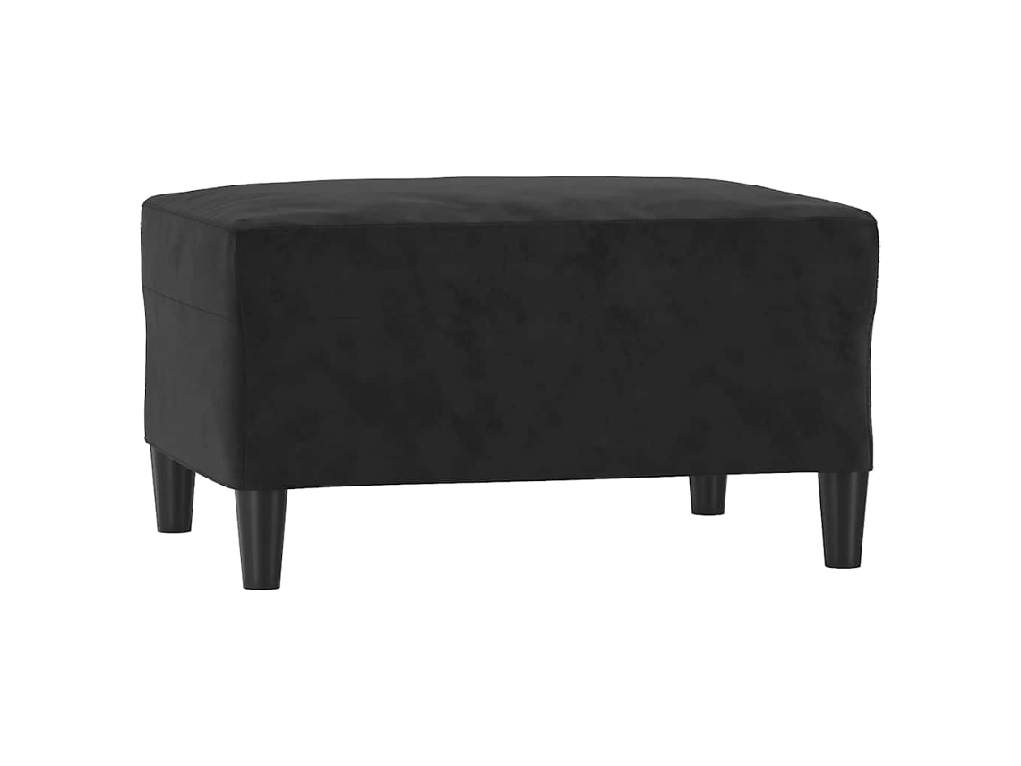 Footstool, Footstools Vidaxl Preto Veludo (70 X 55 X 41 Cm)
