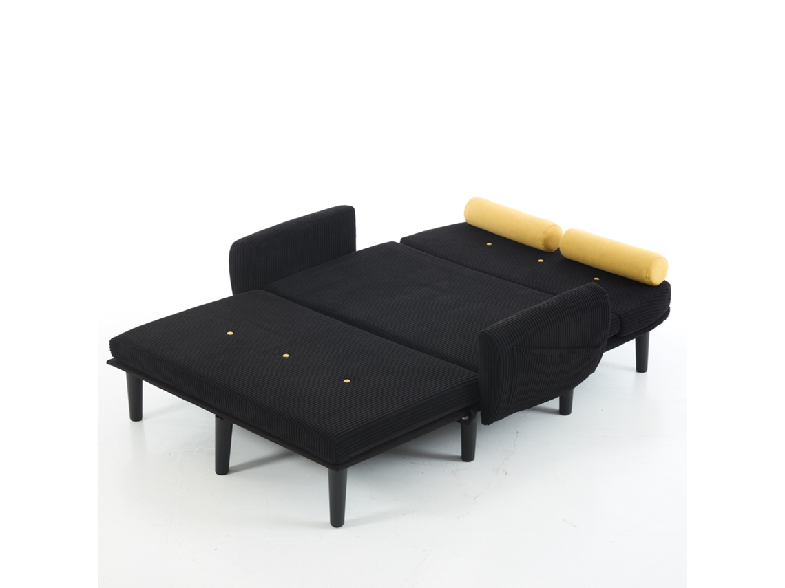 Banqueta para piano em couro sintético, com botões acolchoados, espaço de armazenamento, pés de madeira, preta BAGOLY SHOP