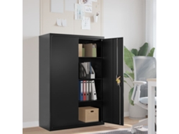 Vidaxl Arquivador 90x40x140 Cm Aço Preto