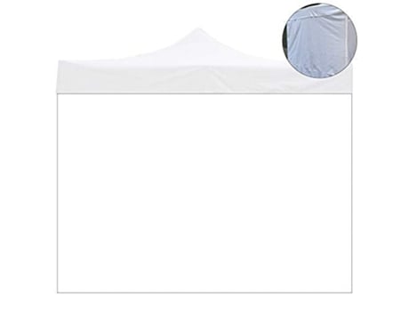 Substituição Da Tampa Lateral Impermeável Branca de 3X2M para Gazebo Dobrável de 3X3M DIVINA GARDEN
