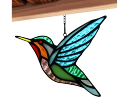 Beija flor Pendente Apanhador de Luz em Acrílico, Decoração Artesanal para Pendurar, Design Transparente e Às CHABERLU