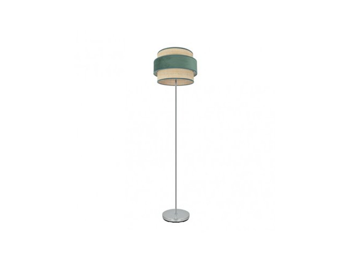 Reyes Sala Pé 1xe27 Cromo/verde Natural 160x40x40 Cm Fabrilamp
