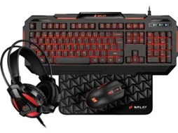 Bundle Gaming Nplay Dominate 6.0 Pt (Teclado + Auscultadores + Rato + Tapete Gaming) 