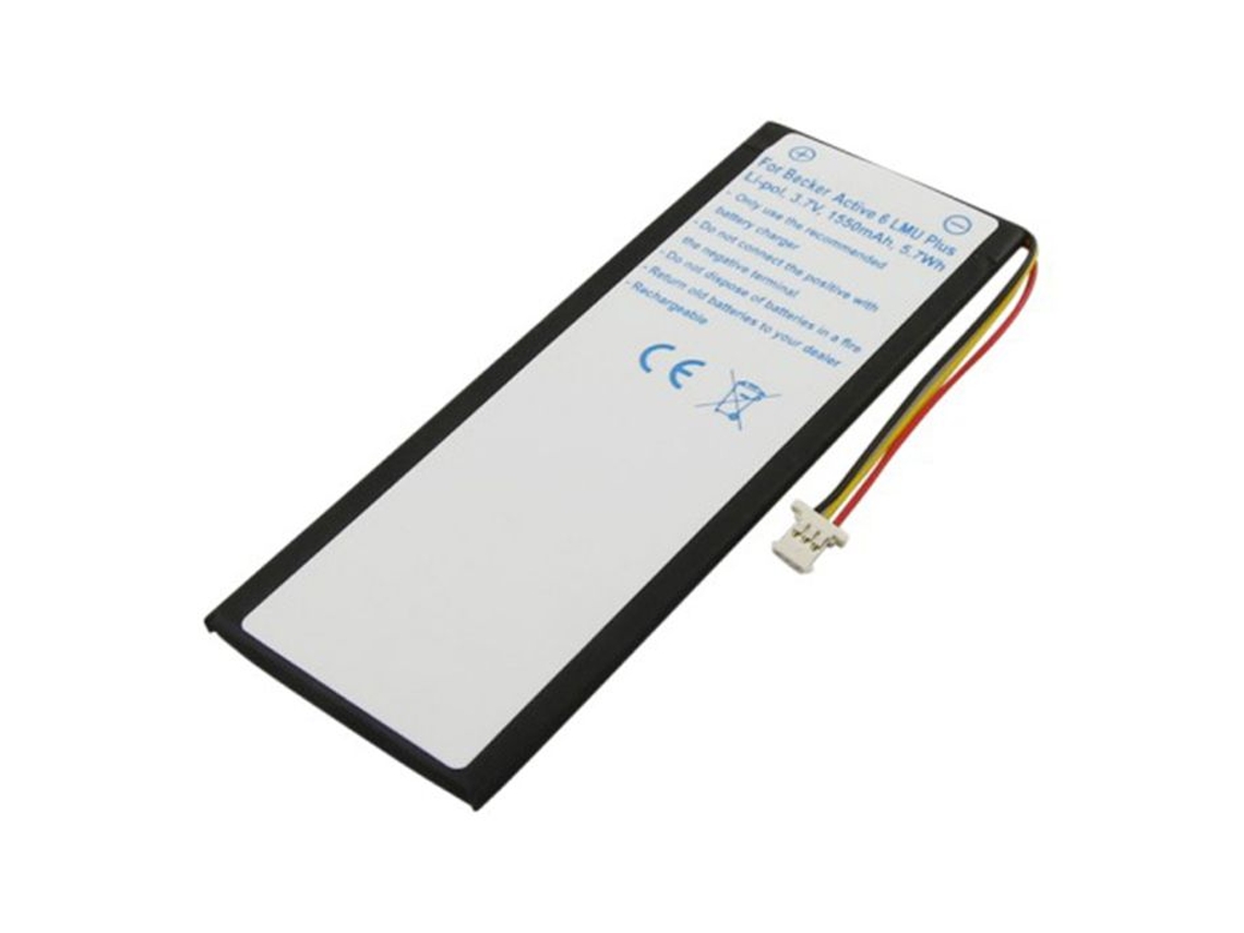 Bateria Para Dispositivos Gps Becker Active 6 Lmu Plus Li, Polymer 3.7v 1550mah Preta