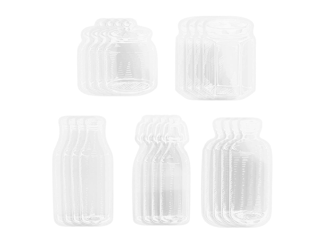 20pcs Marcadores de Livro com Flores Secas Transparentes Diy Bonitos Marcadores de Livro | S/MARCA