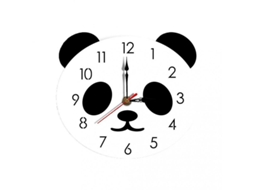 2026-reloj De Parede Panda Divertido Silencioso De Acrílico Para Decoração De Quarto Infantil Em Madeira 29x26cm Negro
