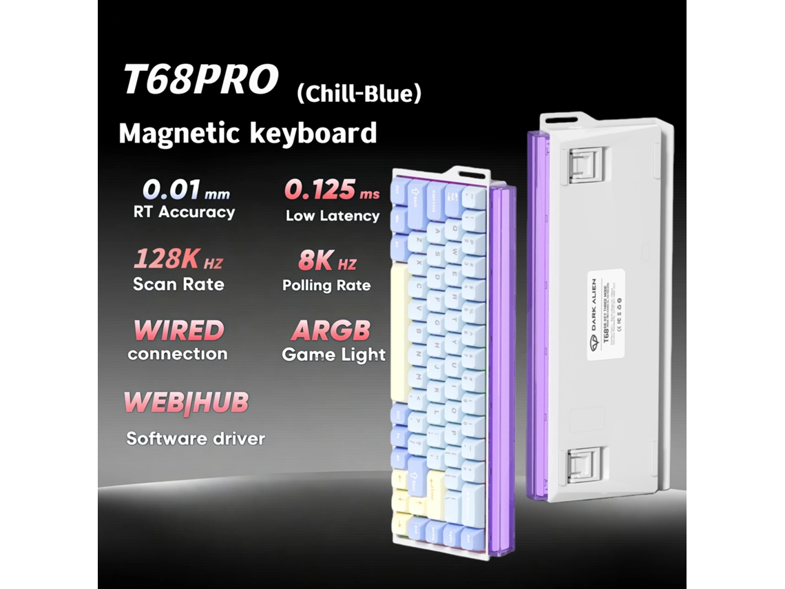 Teclado Com Interruptor Magnético E Resposta Rápida De 8k. Mdug (azul Frio)