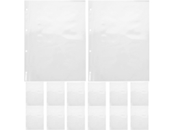 Conjunto Homsfou com 30 pastas organizadoras transparentes para folhas soltas, ideal para estudantes e alunos.