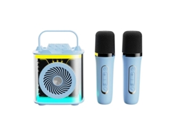 Mini Máquina De Karaokê Para Crianças E Adultos, Alto Falante Bluetooth Portátil Com 2 Microfones Sem Fio, Conjunto De Alto Falante Com Micr Yizhood