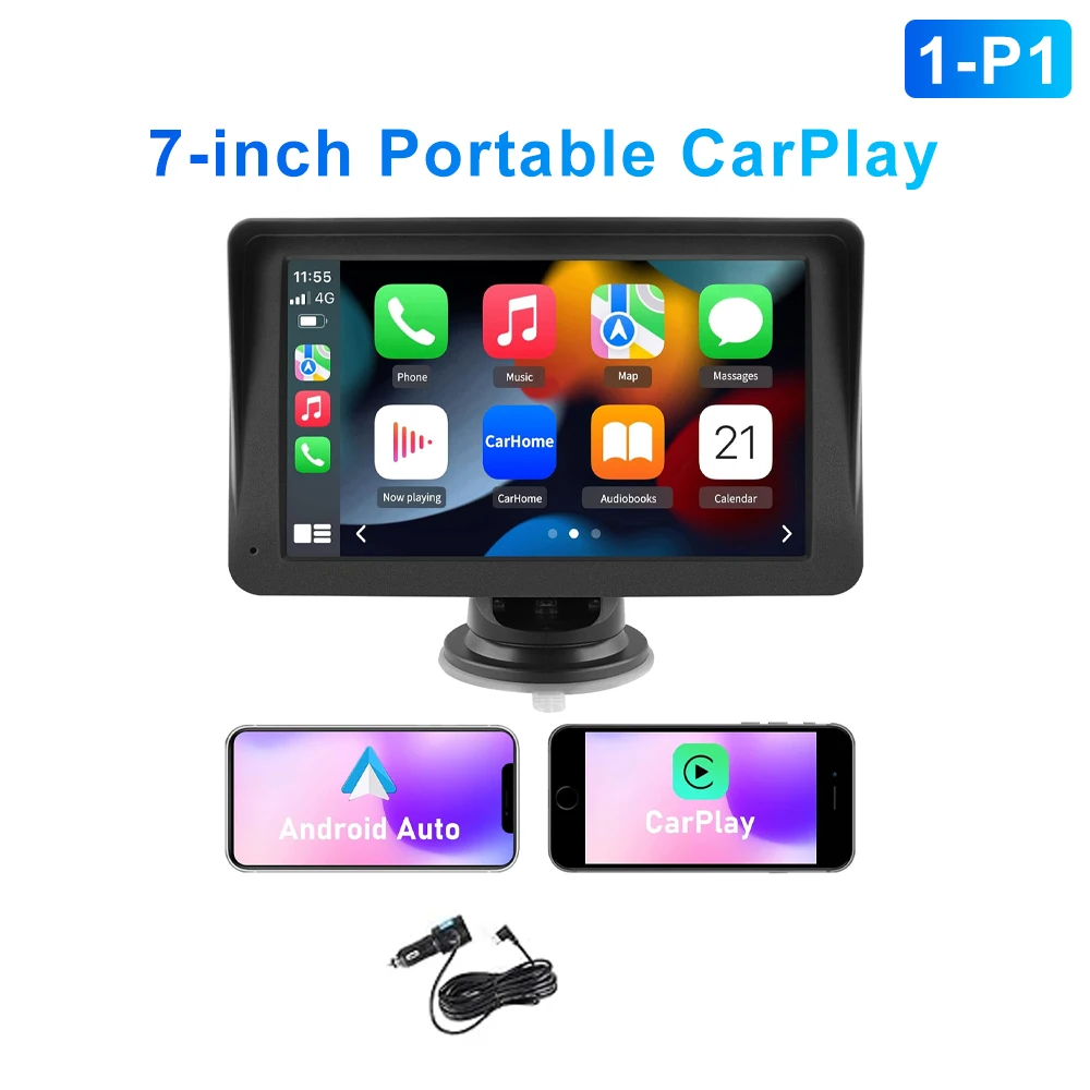 (pad) Sistema Multimídia Integrado Ao Veículo, Câmera De Ré/dashcam De 7 A 9 Polegadas Com Carplay